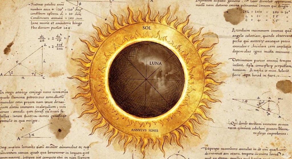 The Astrological Conjunction of Sun and Moon: A geometric diagram of the New Moon eclipse mechanics.