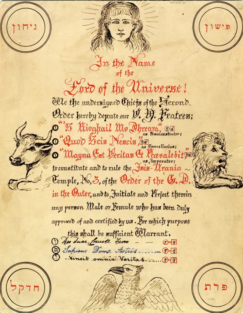 Golden Dawn Charter 1888 illustrated by Mina Bergson