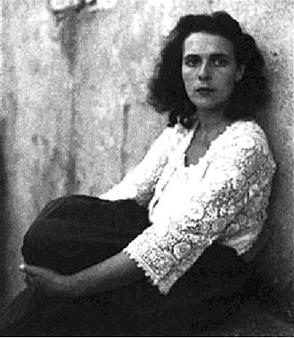 A photograph of the surrealist painter Leonora Carrington.