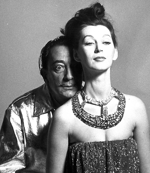 A photograph of Salvador Dalí.